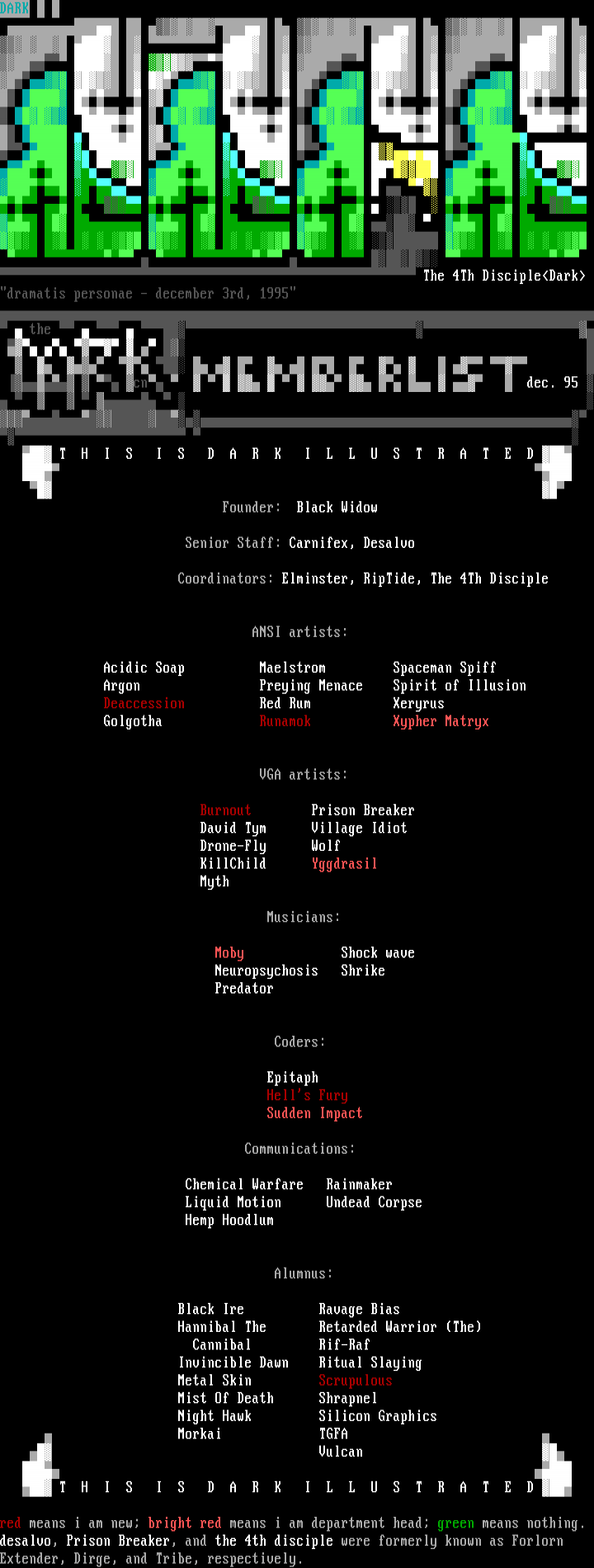 DARK Memberlisting by Multiple Authors