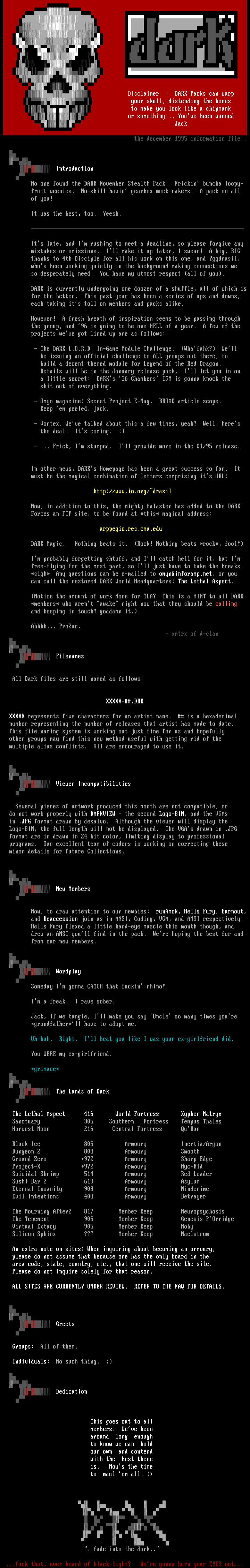 DARK Information by Xypher Matryx/Misc