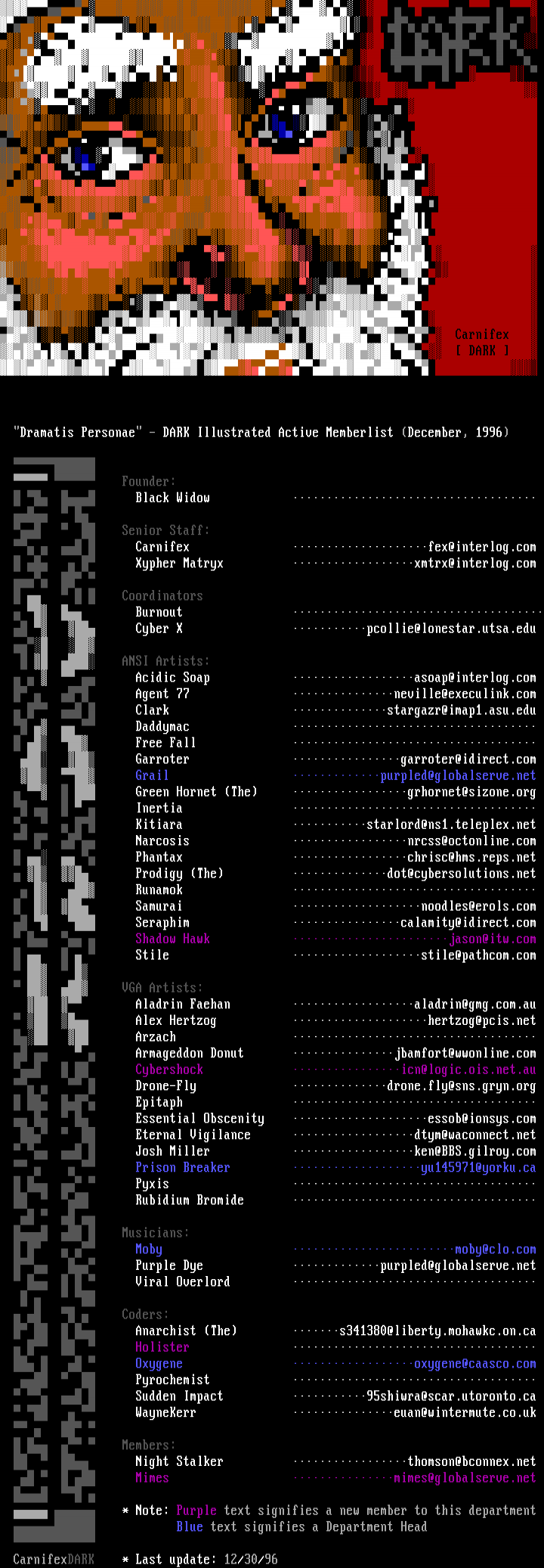 DARK Memberlist by Multiple Authors