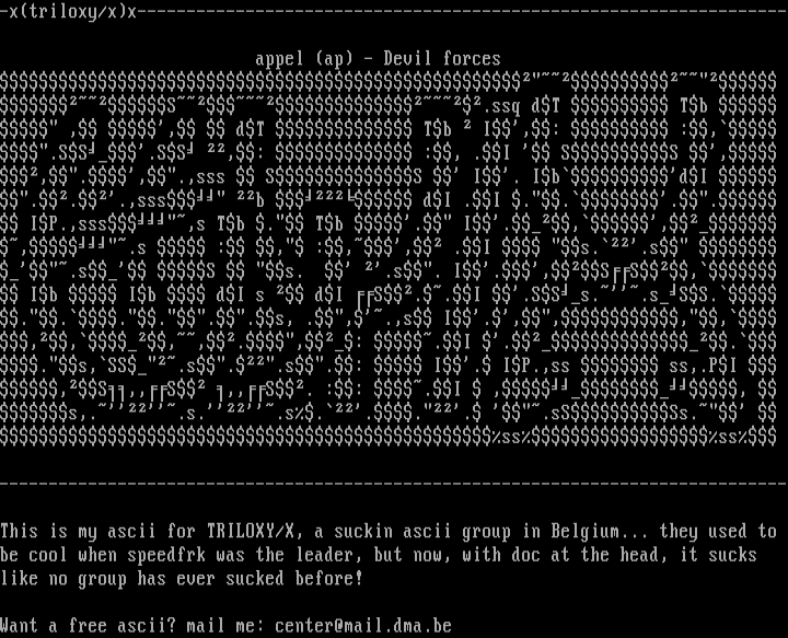 Triloxy/x promotional by Appel