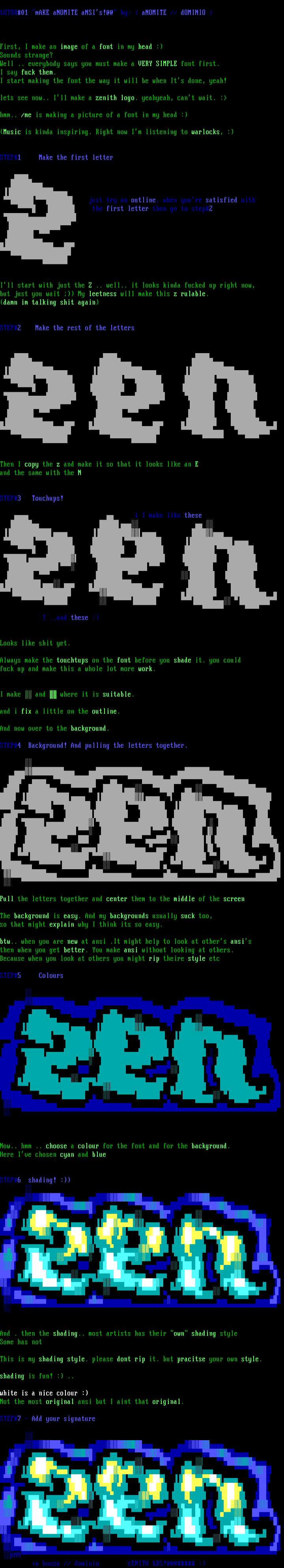 ansi toturial #01 by anomite