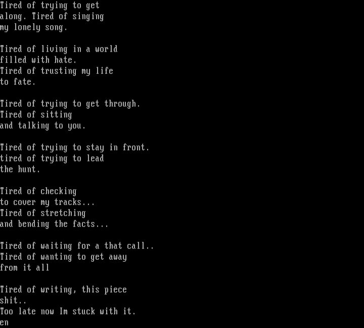 Tired by Entrophy