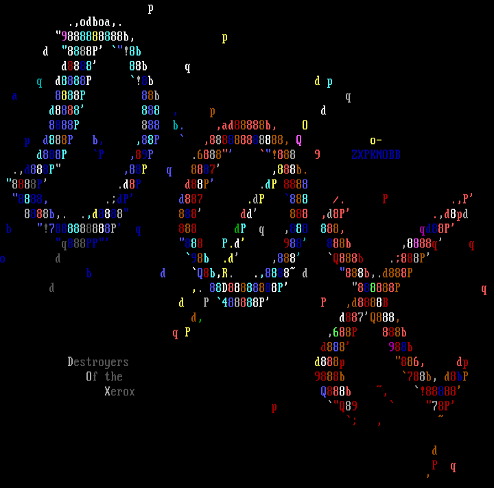 ASCII (Zoom out and look at it) by -o ZXPKNOBB o-