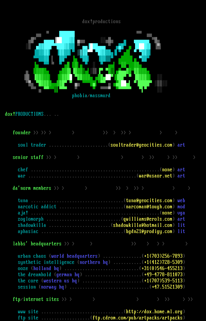 dox!member list by dox!staff