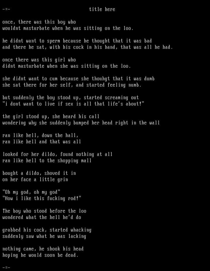 -> ansi <- divider-thing. wow.