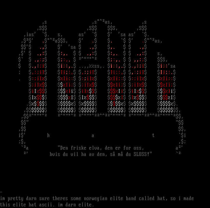 Hat (not a hat, you bofk!) by vermin