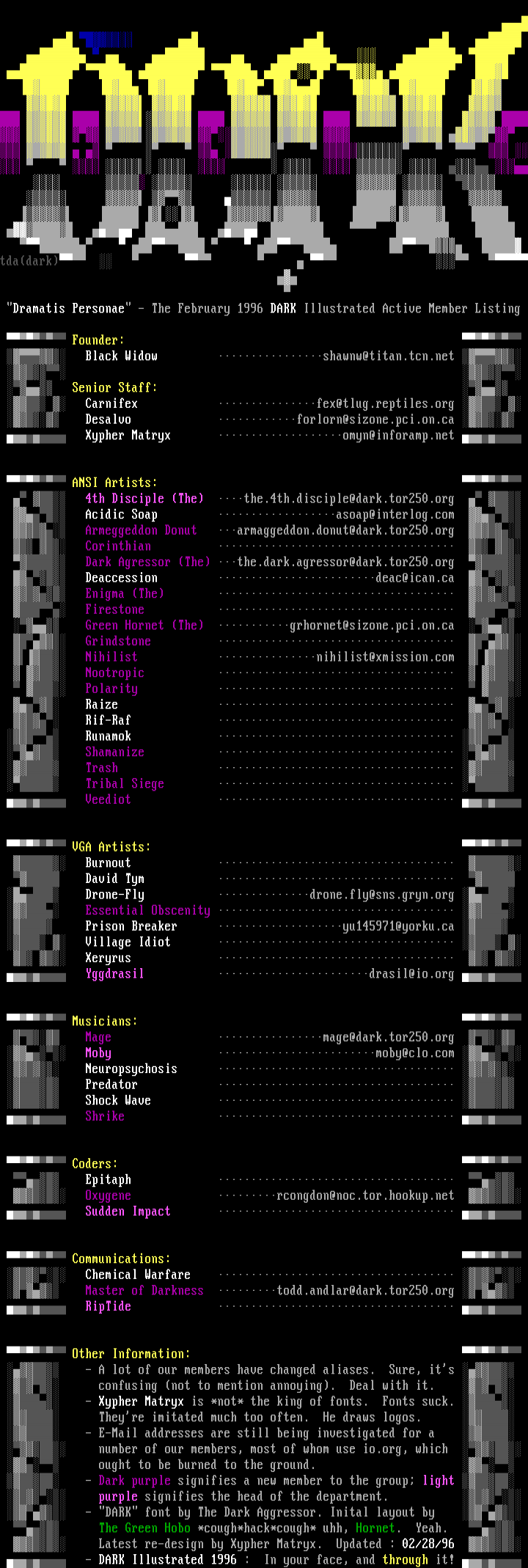 DARK Memberlist by Multiple Authors