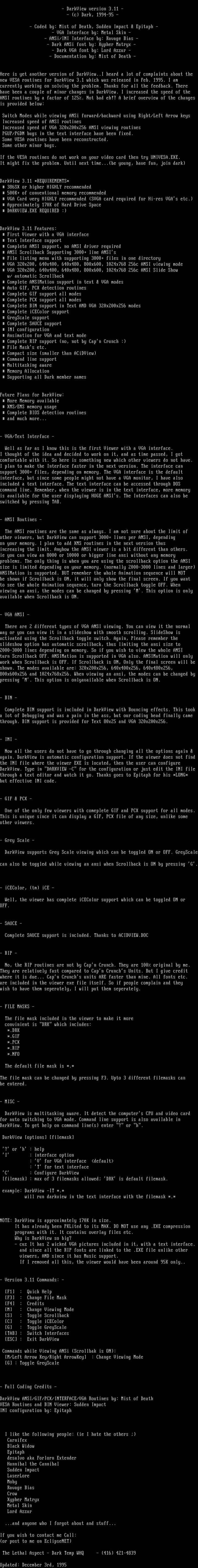 DARKView Documentation by Mist of Death