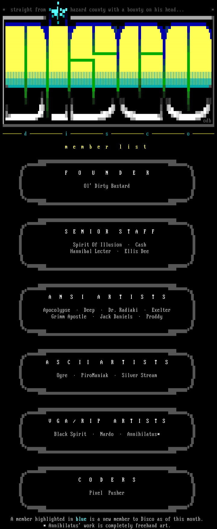 Member Listing by Senior Staff