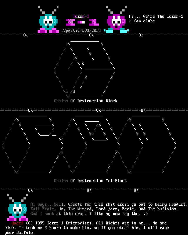 Chains of Destruction ASCii by Iczer-1