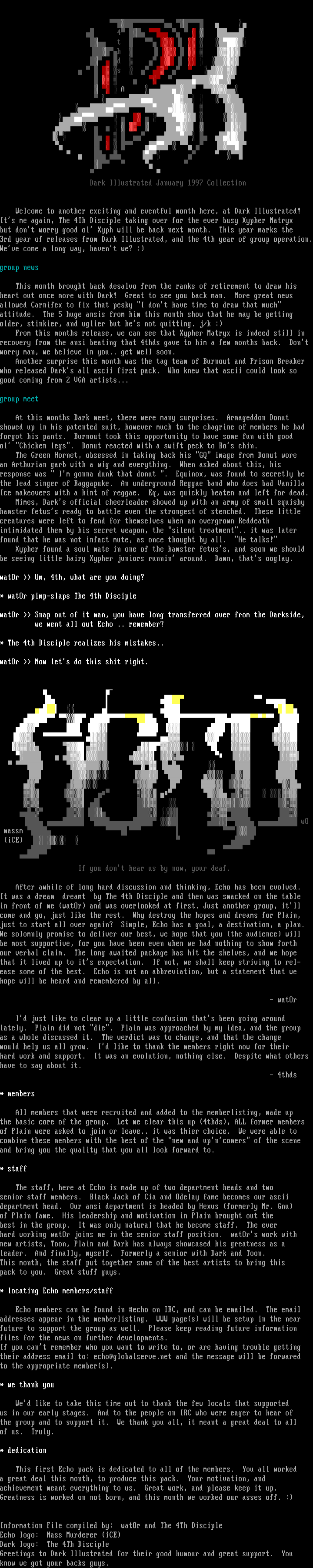Echo Information (01/97) by Echo staff