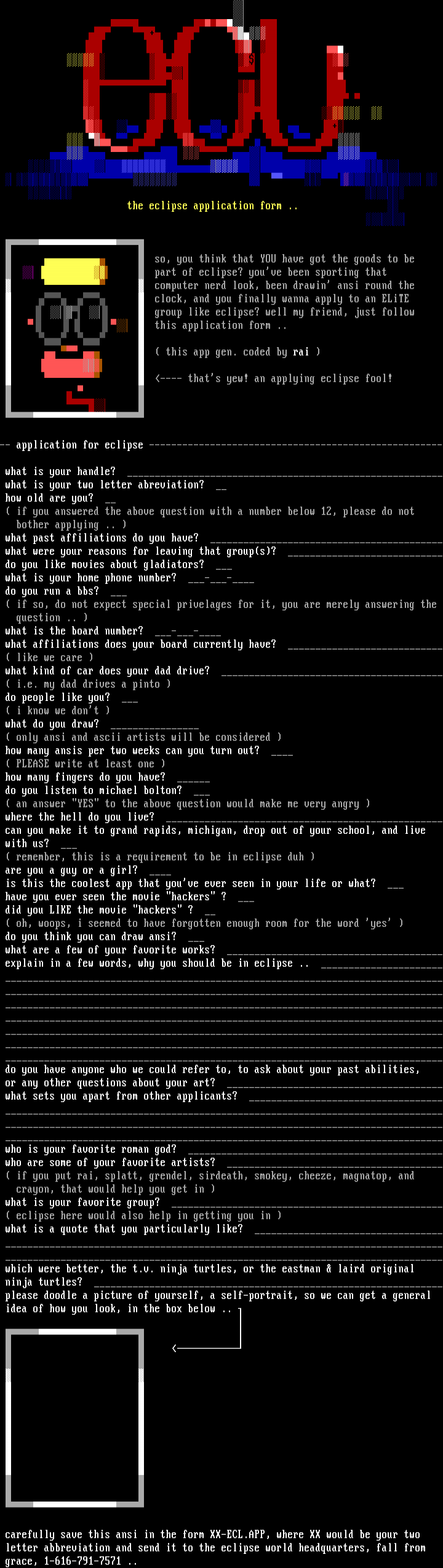 the eclipse application by rai + splatt