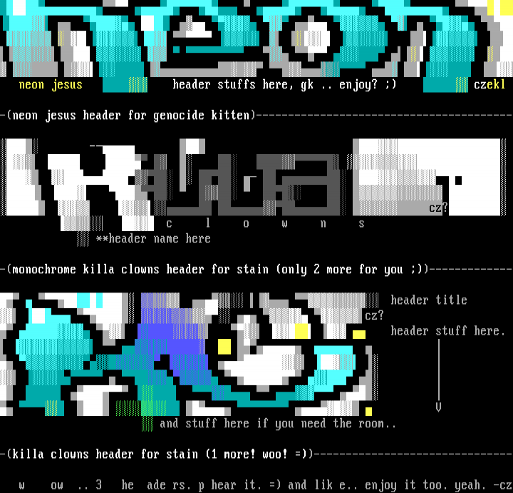 headers by cHEEZEUM