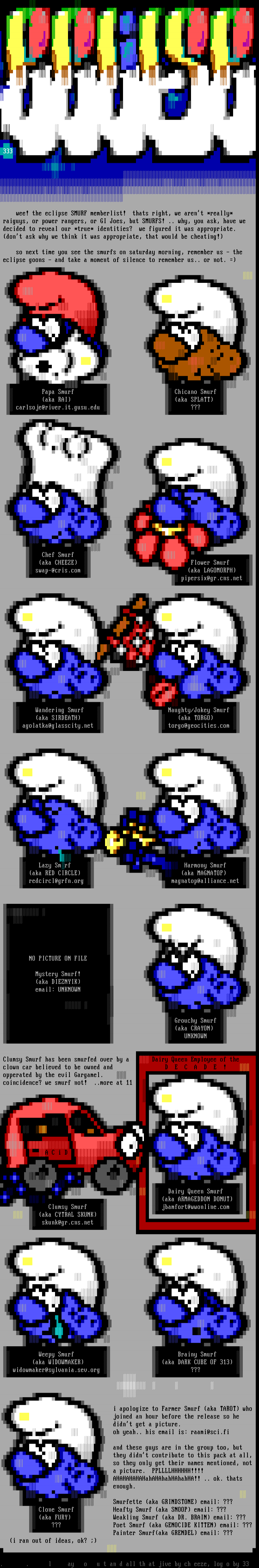 SMURFS!@$^%!@%@! phear. by cheeze