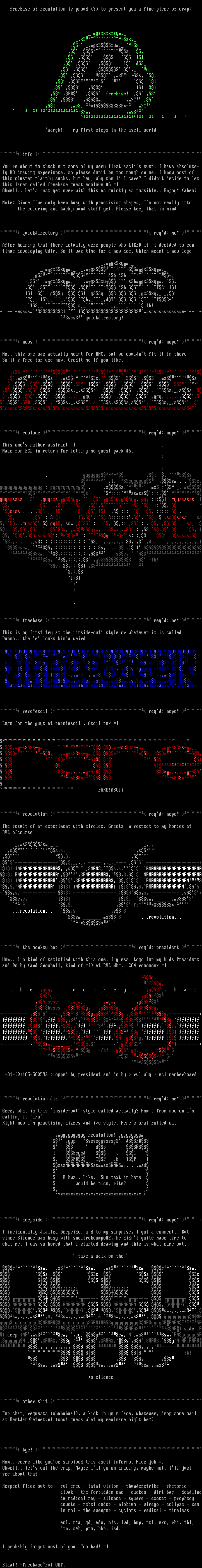 'aargh!' - ascii cluster by freebase