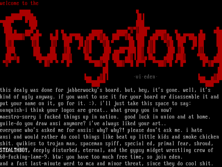 purgatory by village idiot