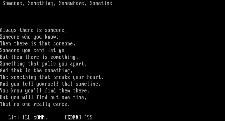 sOMEWHERE by iLL coMMUNIKATION