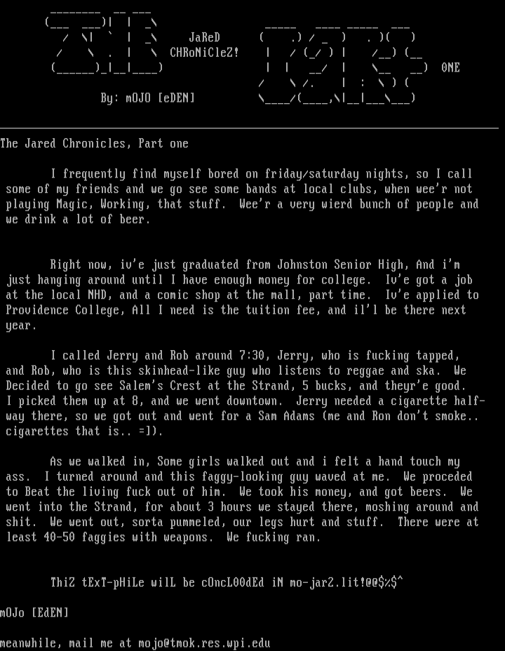 The Jared Chronicles #1 by Mojo