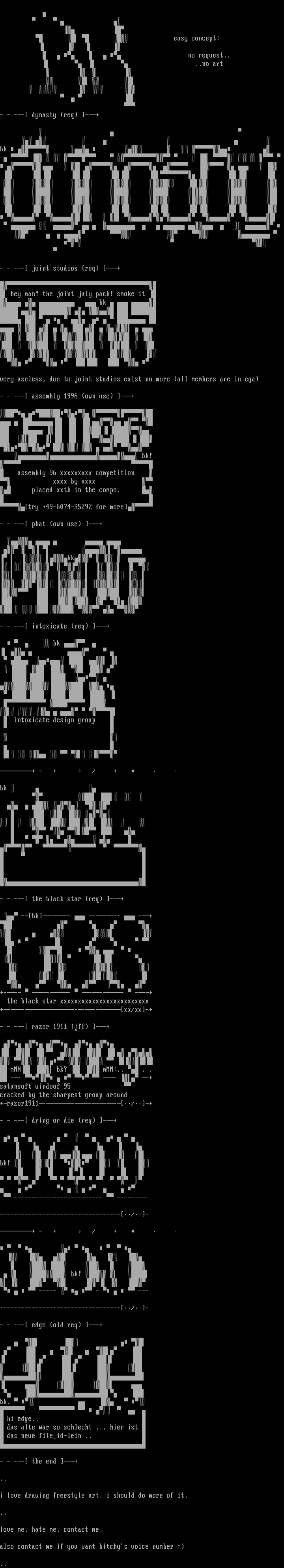 ascii cluster
