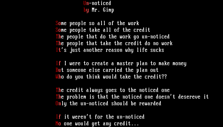 un-noticed by blind ambition
