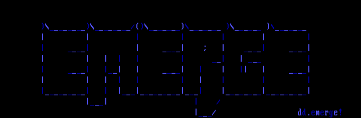 emerge ascii by Dr. Derange