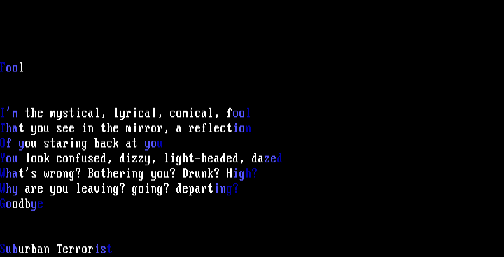 fool lit by suburban terrrorist