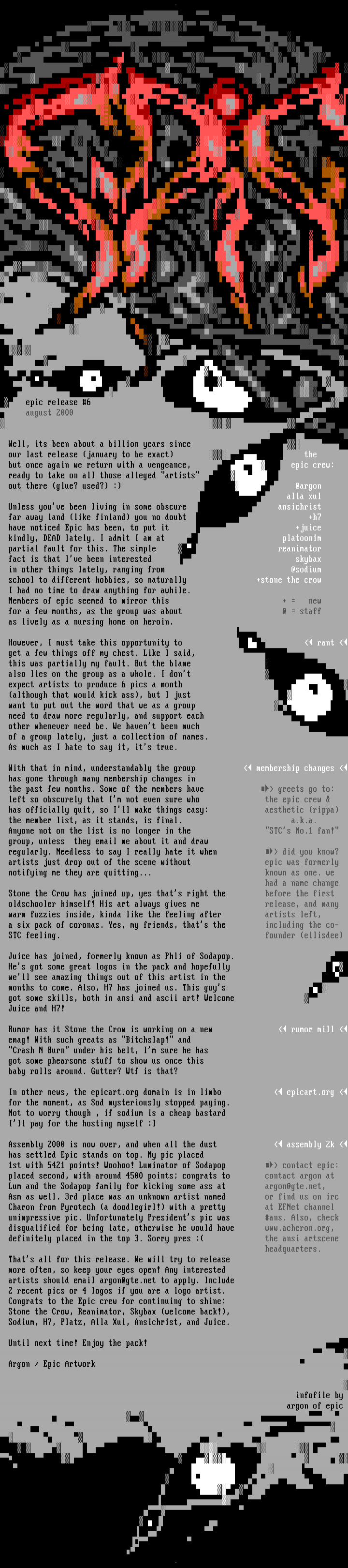 epic #6 info by argon