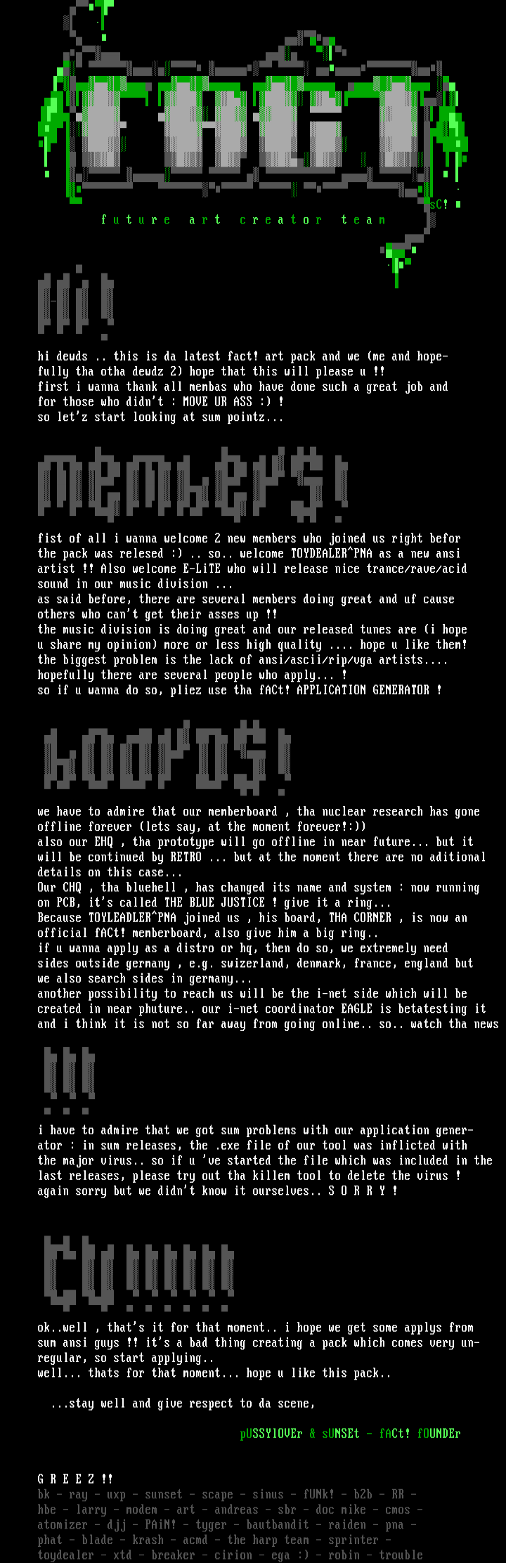 fACt! official news flash 96^4 by pUSSYlOVEr