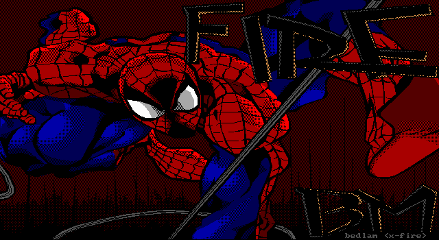 spiderman is an ex-fire artist by bedlam