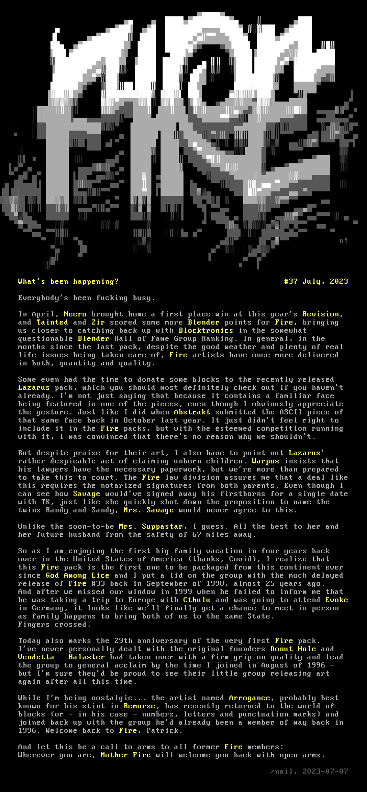 fire #37 info by nail