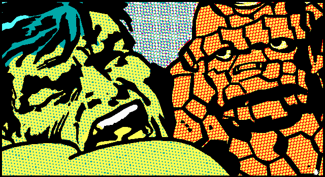 Hulk vs Thing by God among Lice
