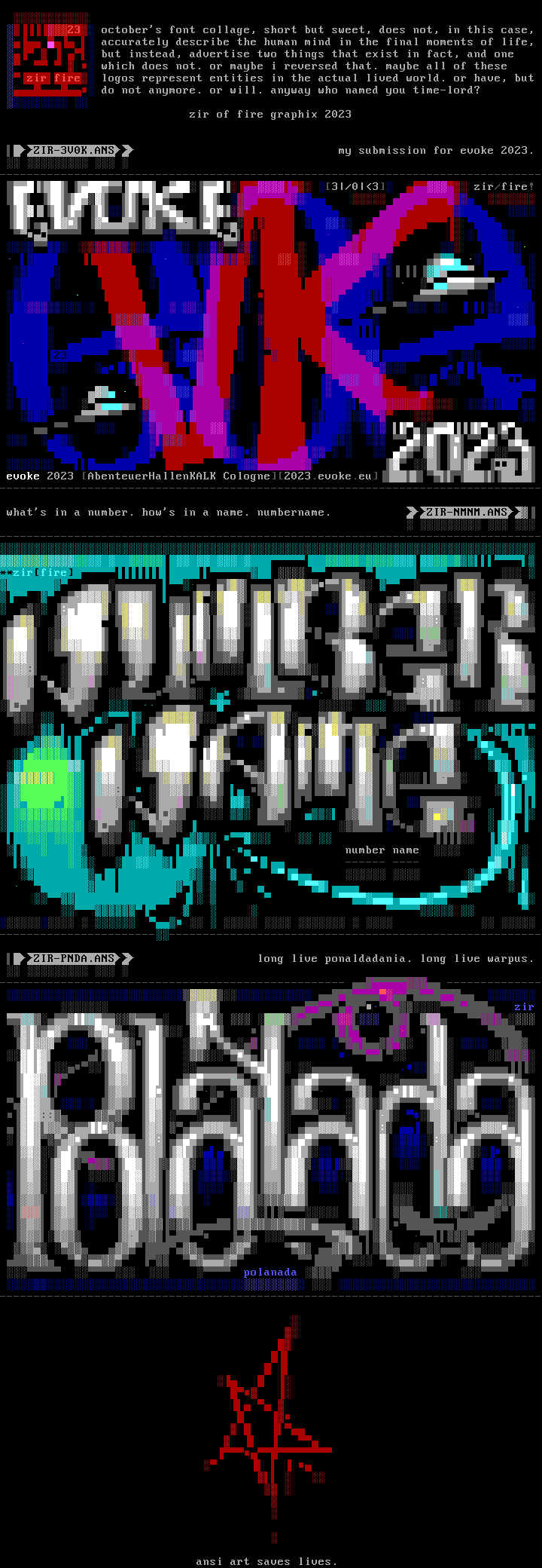 october 23 font collage by zir