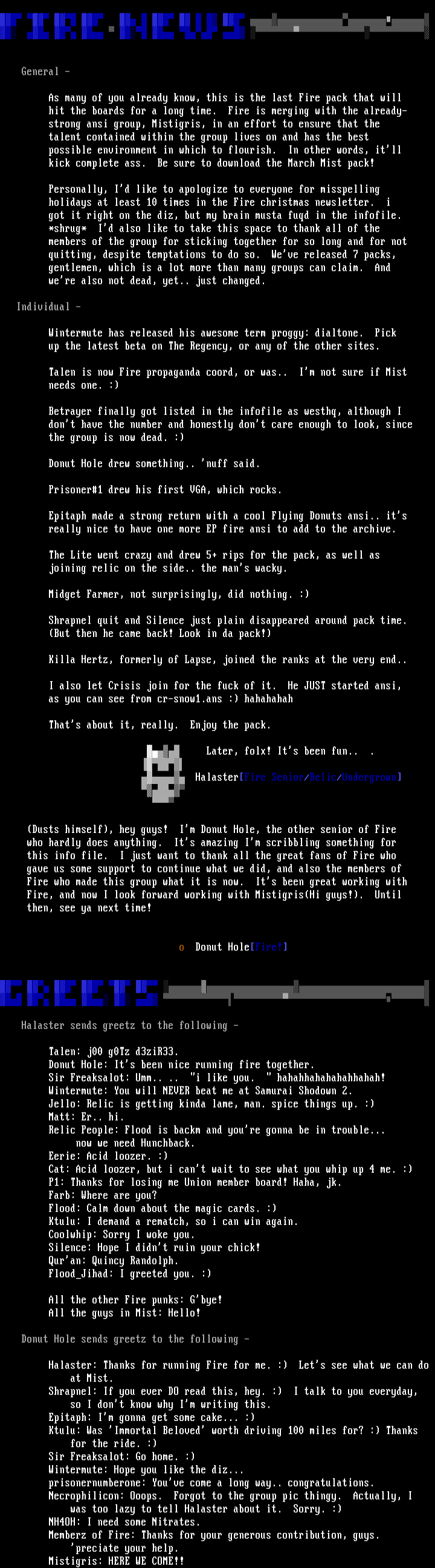 Fire Newsletter by Halaster/Donut Hole