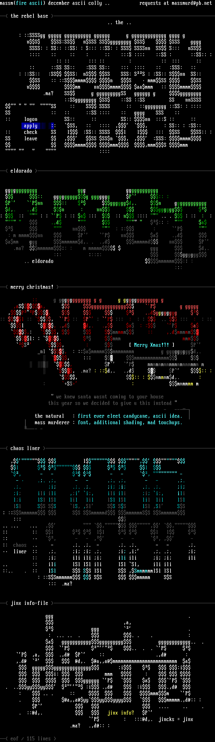 12/96 Ascii Colly by Mass Murderer
