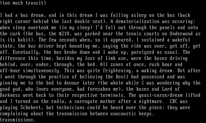 Tales from the Bus (too much transi by Agnostic
