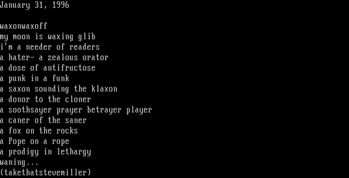 WAXING GLIB by Big Brother