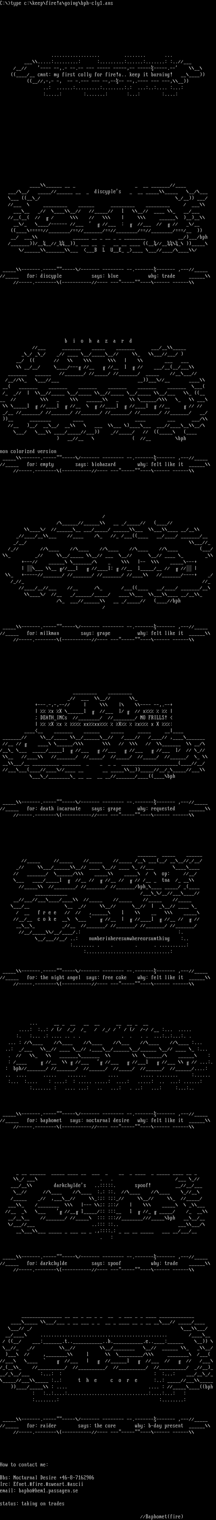 Ascii Colly by Baphomet