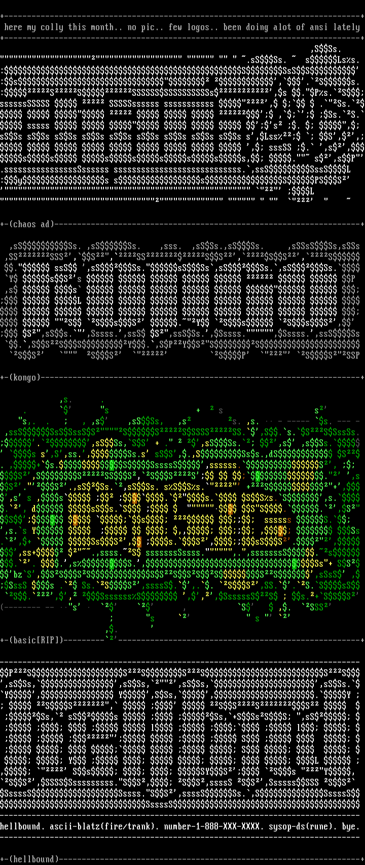 Ascii Cluster for 06/96 by Blatz