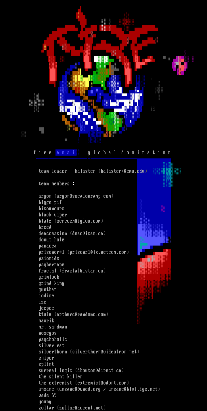#INFO# Fire Ansi Team MemList by Halaster