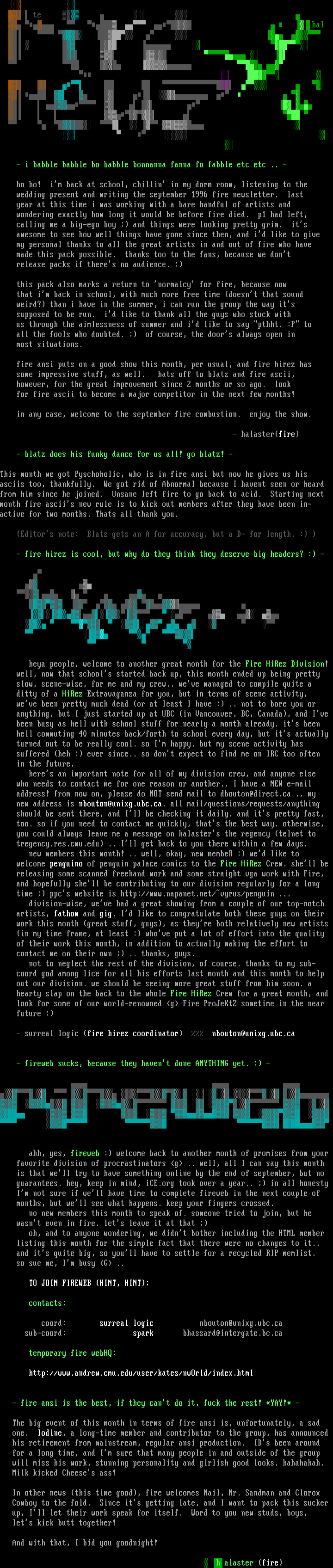 #INFO# Fire News! by Senior Staff
