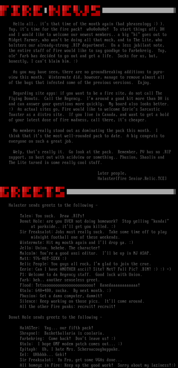 Fire 11/94 Newsletter by Senior Staff