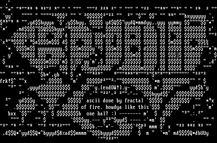 Endow Ascii by Fractal
