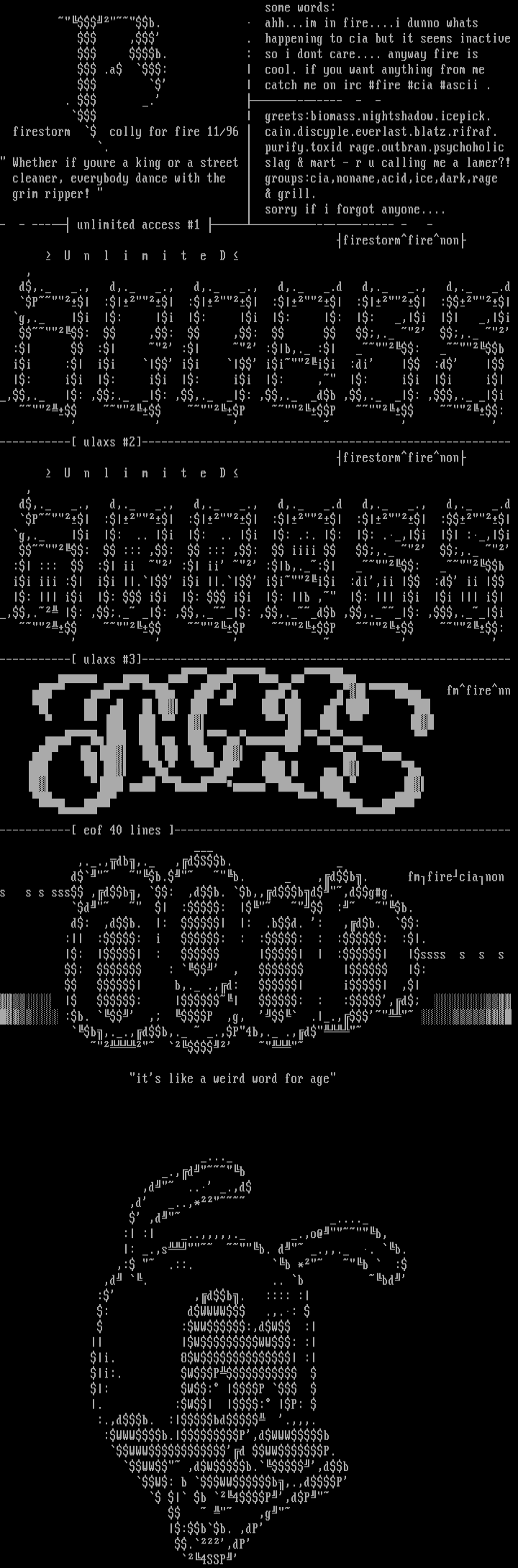 Ascii Colly by Firestorm