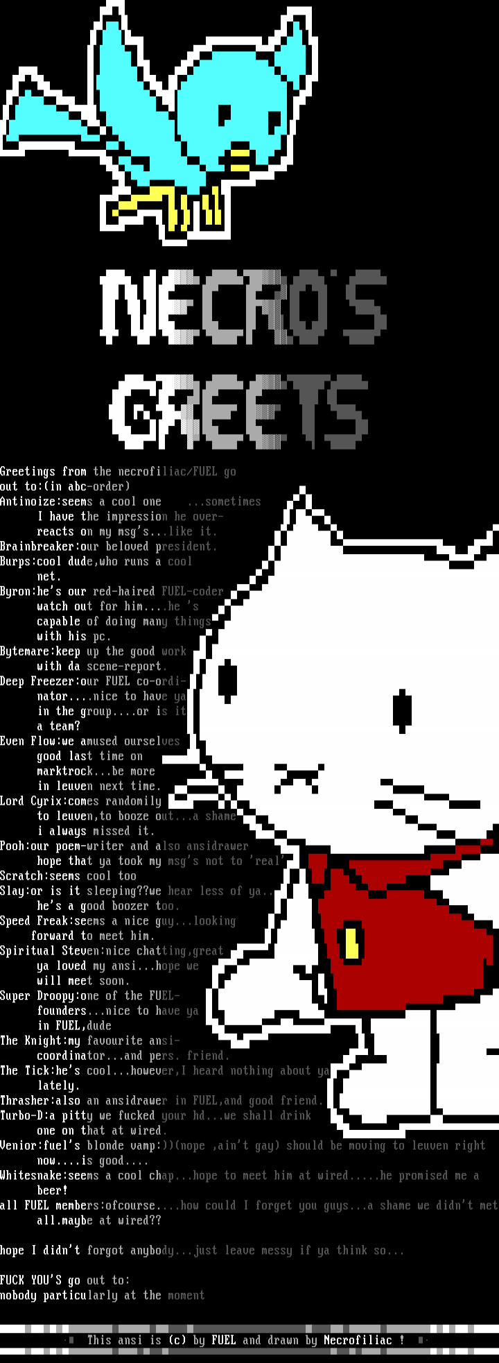 Greetings list by Necrofiliac