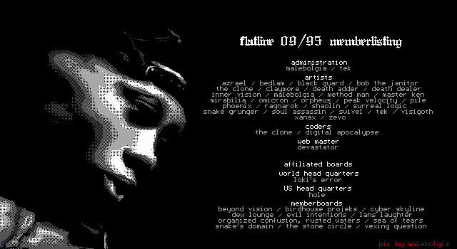 Flatline 09/95 Memberlisting by Administration