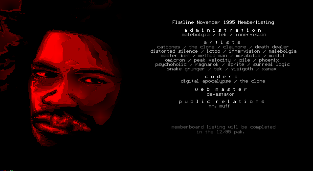 flatline 11/95 memberlisting by Malebolgia