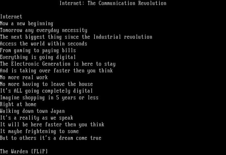 Internet: Communication Revolution by The Warden
