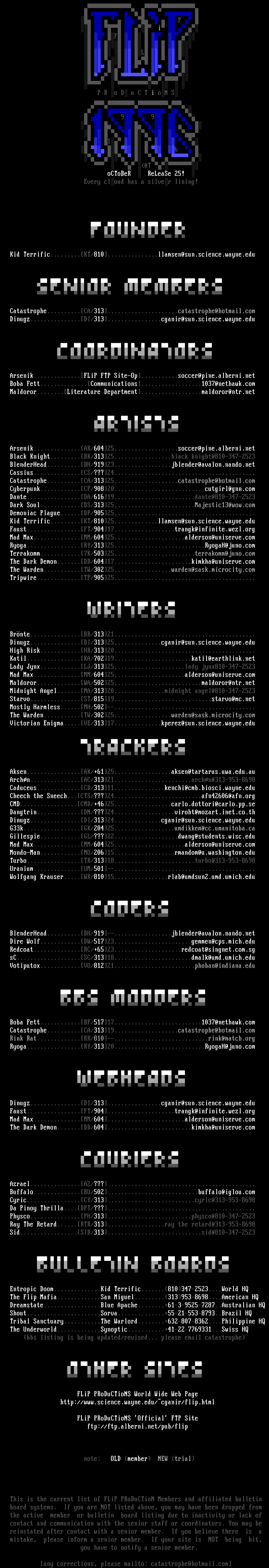 FLiP Release 25 Member Listing by Catastrophe