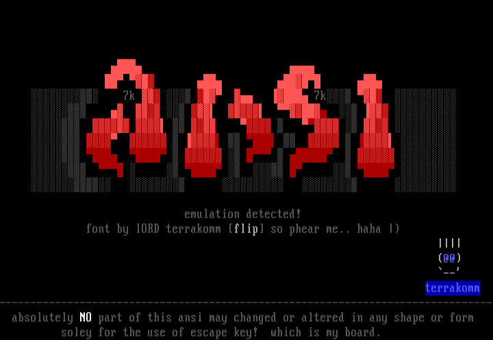 ansi detected by terrakomm