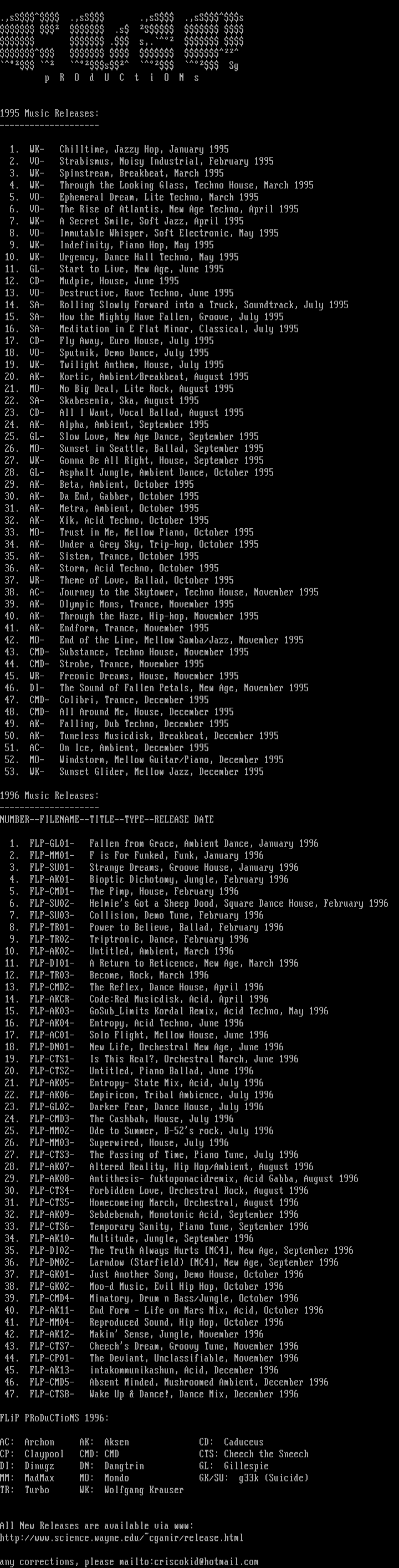 FLiP Music Listing by Dinugz